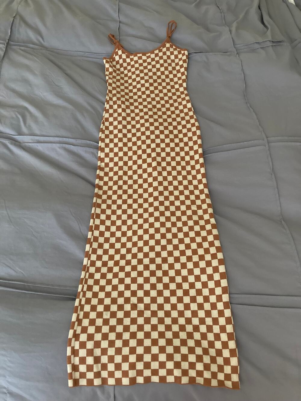 12th Tribe Checkered Maxi Dress